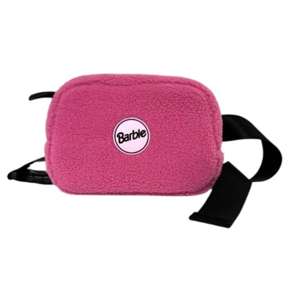 Vooray Barbie Quinn Belt Bag Sherpa Fanny Pack Pink Adjustable Strap - NWT NEW